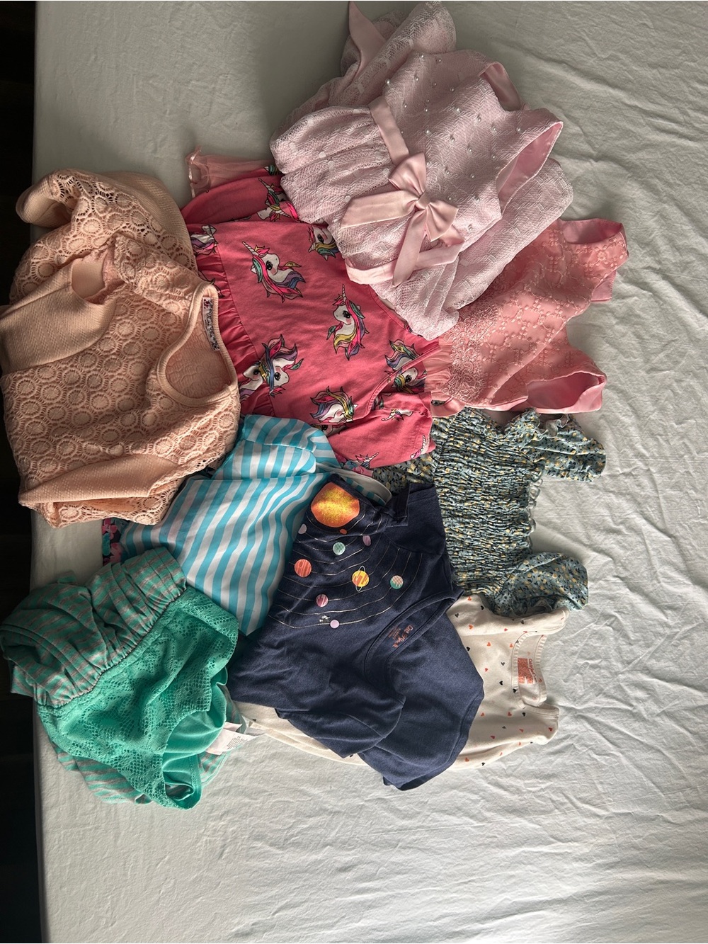 & Other Stories Pink and Coral Girls Casual Dress Lot